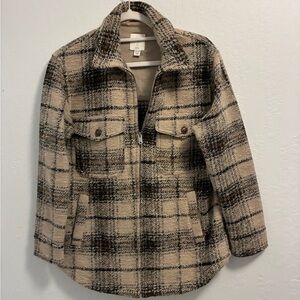 Joie Jacket Shacket Cozy Plaid XS